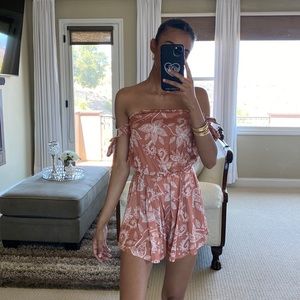 Paisley Print Mauve Romper